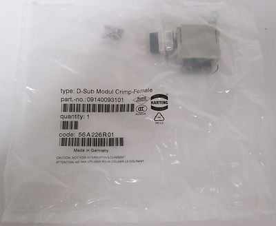 Harting 09140093101 D-Sub Modul Crimp-Female (Lot of 2)