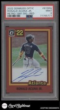 2022 Donruss Optic Retro 1981 Signatures Red /12 Ronald Acuna Jr. Auto PSA 9