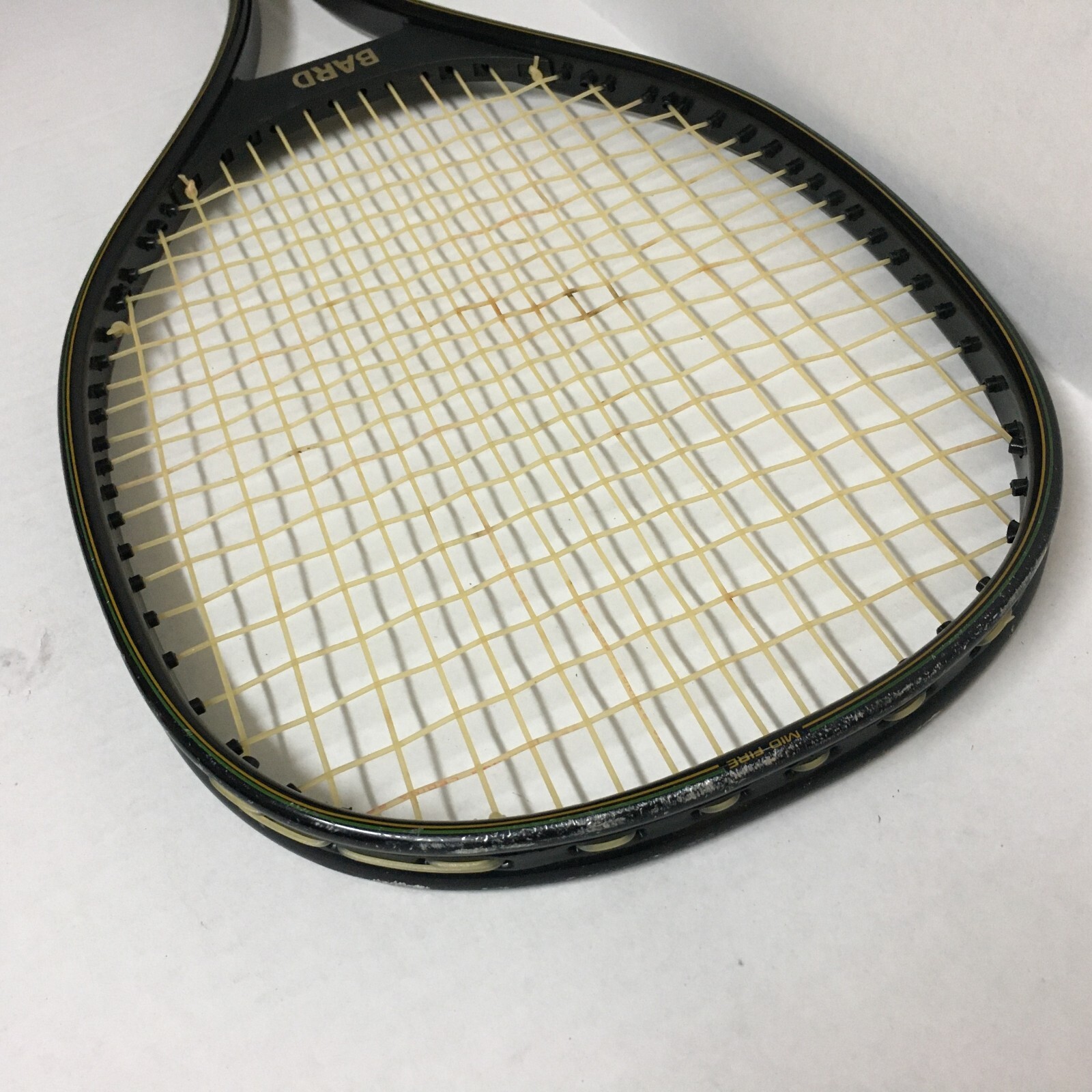 BARD MID FIRE TENNIS RACQUET 4 1/2, WITH ORIGINAL BAG, LEATHER GRIP ...