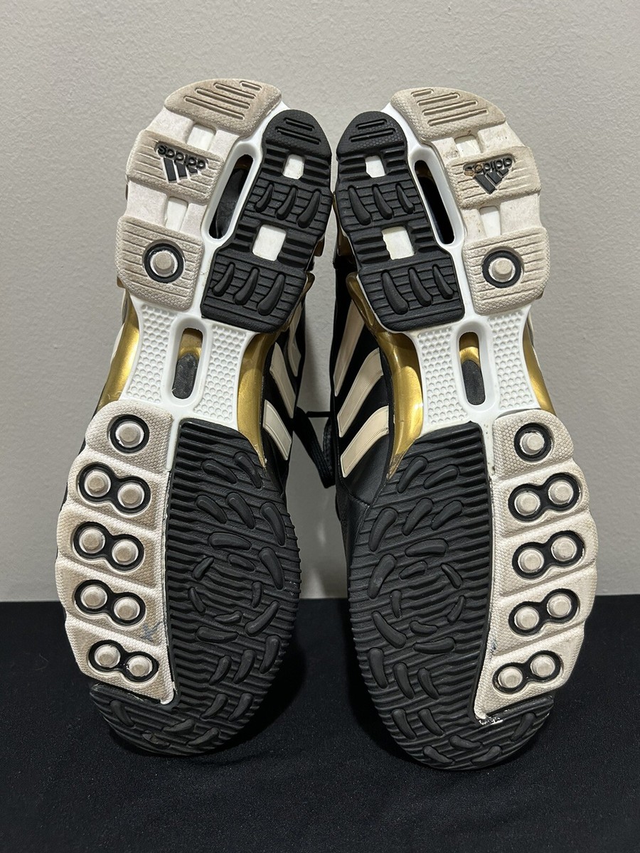 Adidas 7406 Turf Shoes - Men’s Size 8 - Black/White/Gold ADIDAS Soccer Cleats Men main image 4