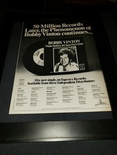 Bobby Vinton Make Believe It's Your First Time Rare Promo Poster Ad Framed!