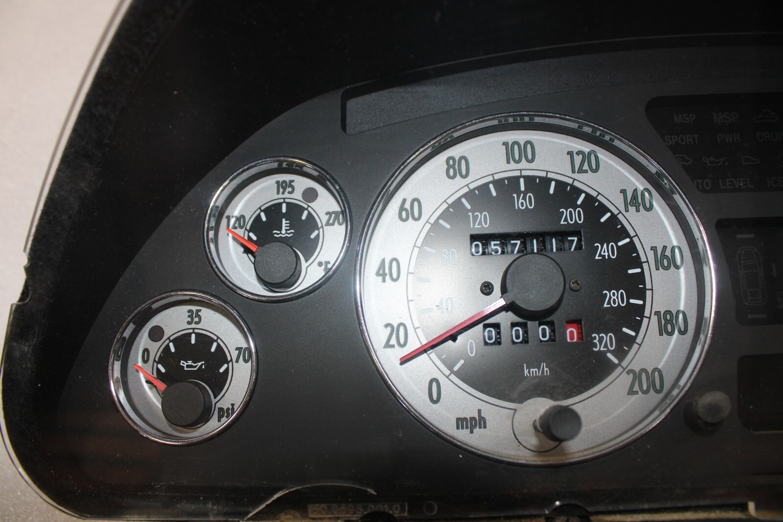 Maserati M138 Spyder, Coupe, Speedometer Head / Cluster, Used, P/N 192042