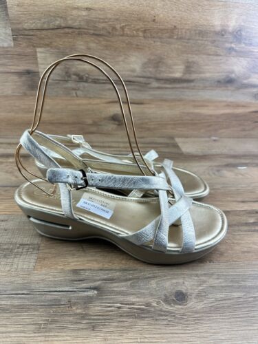 Cole Haan Women's Gold Metallic Strappy Sandals Si
