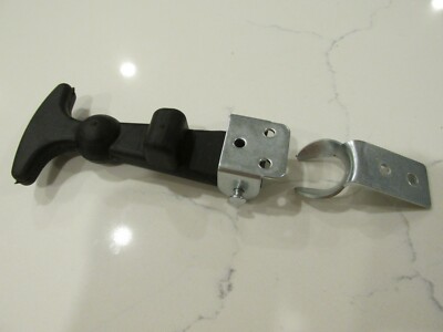 (1) Universal Rubber hold down latch kit, battery box tray, truck hood RV 