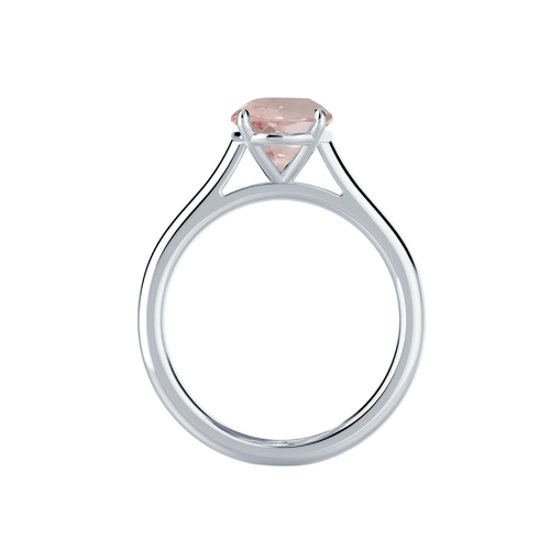 Diamond Ring Pear Cut 14K White Gold 1.50 Carat IGI Lab Grown Fancy Vivid Pink - Picture 3 of 8