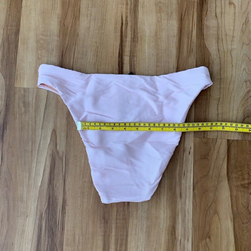 J. Crew Women’s Ribbed High Rise Swim Bikini Bottom Light Pink Size M BE808 NWT - Picture 6 of 9