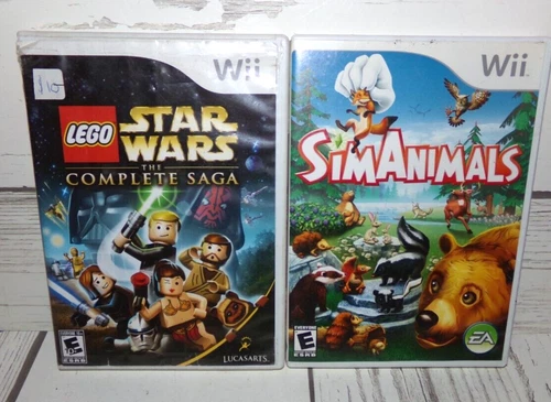 Wii Lego Star Wars the Complete Saga and Sim Animals Games