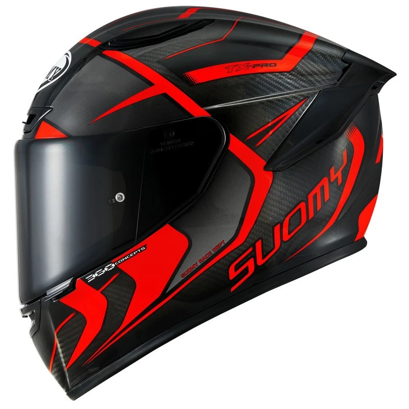 Casco Suomy TX-PRO Carbon Advance rojo brillante talla grande Foto 2 de 4