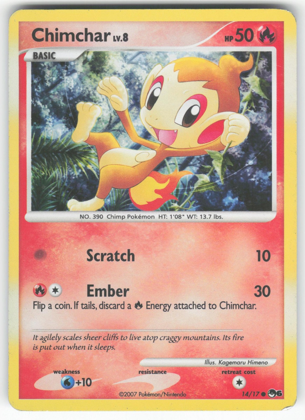LP   Chimchar   14/17   POP Series 6   Holo   Pokemon