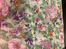 Vintage Scarf Retro Cottagecore Floral Cotton Polyester 20"x22"