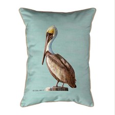 Betsy Drake Pelican Extra Large 24 X 20 Indoor Outdoor Teal Pillow