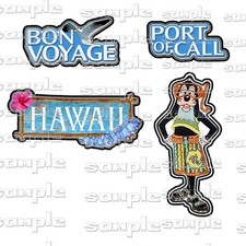 Disney Hawaii Story 4 pc vld Premade Scrapbook Page Paper Piece die cut