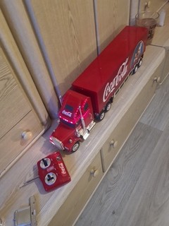 Coca Cola Truck ferngesteuert RARITÄT mit leichten defekt Für Bastler