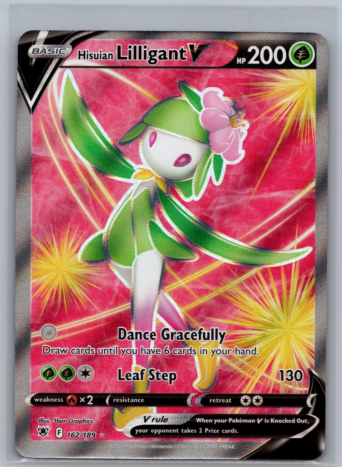Pokemon Hisuian Lilligant V (Full Art) SWSH10: Astral Radiance #162/189 NM