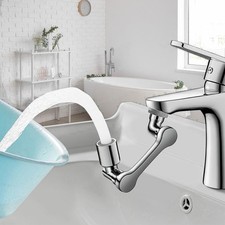 Rotating faucet adapter, splash proof extension device, chrome plated splash ...