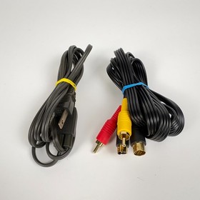 Sega Saturn HST-3200 White Console Controller Cables Tested Japan NTSC-J