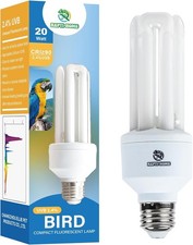 UVA UVB Light Bulb for Birds 2.4 20W Compact Flourescent Lamp Bird