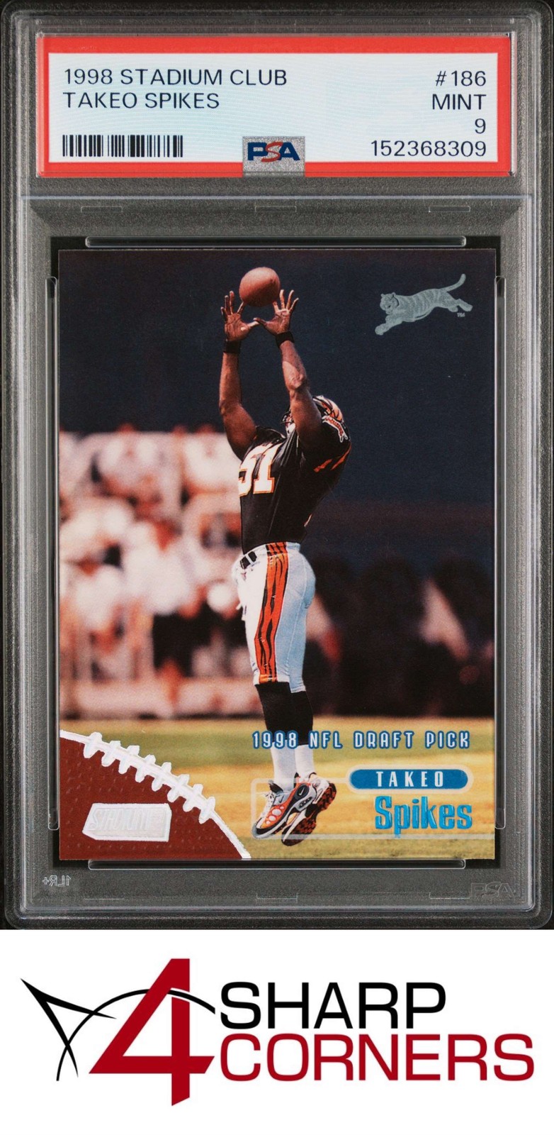 Takeo Spikes Stadium Club One of A Kind #186 Base