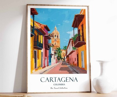 9_Cartagena Print, Cartagena Travel Poster, Colombian Travel Print, Tropical Dec
