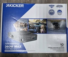 KICKER Hideaway 10" Powered Subwoofer 360W Max 180W RMS HS10 NEW