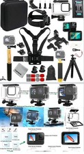 Gurmoir Accessory Kit with Waterproof Case for Go Pro Hero 13 12 11 10 9 Black.