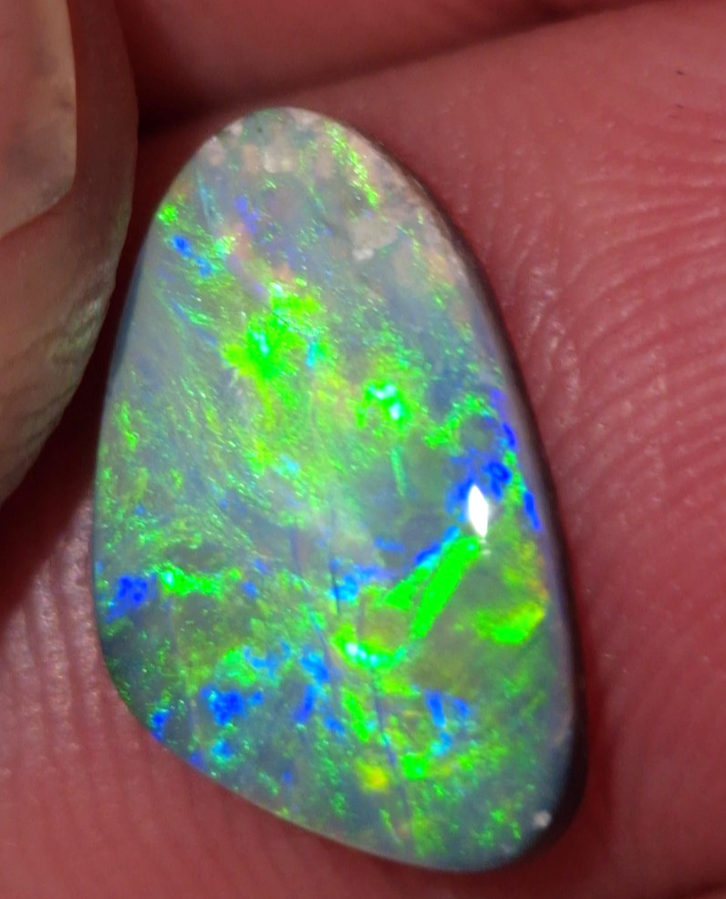 Black Opal Stone, Mintabie Black Opal Gem Cabochon.