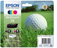 Original Epson Multipack Schwarz / Cyan / Magenta / Gelb C13T34664010 34