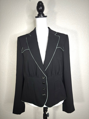 Emporio Armani Italy Blazer Jacket Button Suit Tux Goth Career Steampunk L/XL