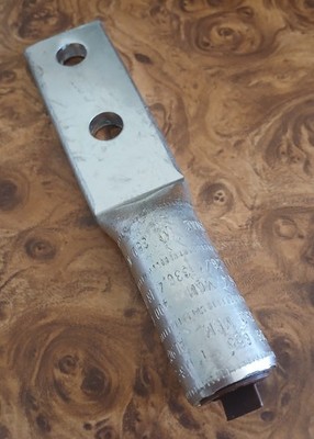 T & B /HOMAC AL 350 NTN AL COMPRESSION LUGS 2-HOLE (Lot of 10). Free Shipping.
