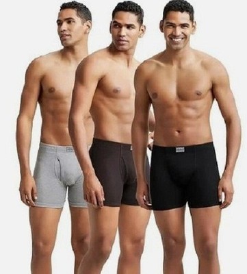 Jockey 8008 Herren Boxershorts Super Combed Cotton Rib Solid Sortiert (3er Pack)