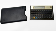 HP 12C Financial Calculator with Case Hewlett Packard Vintage Gold, Tested