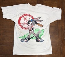 Vintage 80s Men  s Size XL St Louis Cardinals Single Stitch Bugs Bunny T Shirt