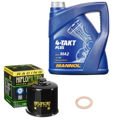 HiFlo Ölfilter Set MANOL 10W40 4L für Triumph Tiger 1050 Sport ABS 115NG Bj.2016