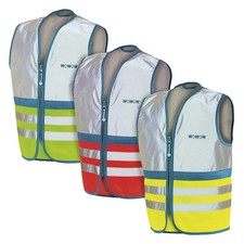 WOWOW - Kids 3 Pack Fully Reflective Hi Vis Vests Green Red Yellow Gilets