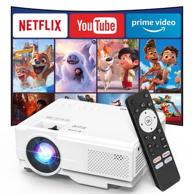 【Netflix Officially】Smart Projector with WiFi and Bluetooth, Mini Movie Proje...