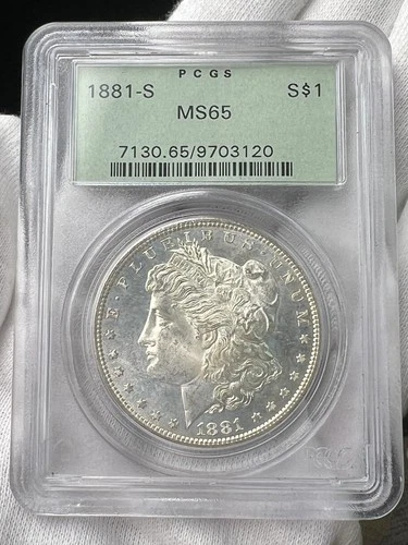 1881-S $1 Morgan Dollar 90% Silver OGH PCGS MS65 US Coin