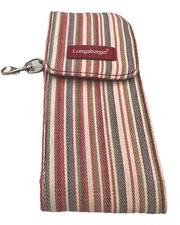 Longaberger Clutch Wallet Wristlet Homestead Stripes Striped Zip Around
