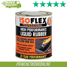 Ronseal Isoflex Liquid Rubber Black 2.1L - 100% GENUINE NEW ⭐⭐⭐⭐⭐