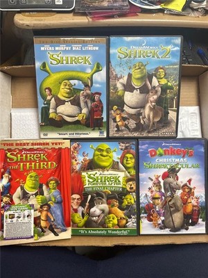 4 Shrek Movie DVD's Shrek, Shrek 2, Shrek The Third, Shrek The Final Chapter