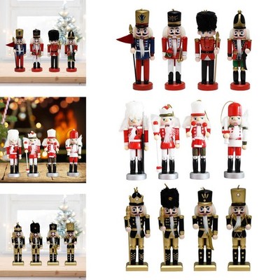4 Stück Weihnachten Nussknacker hängende Ornamente Nussknacker Figuren kreativ