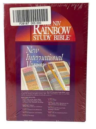 Brand New Sealed The NIV Rainbow Study Bible New International Version Leather