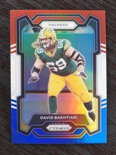 David Bakhtiari - 2023 Panini Prizm Red White and Blue #108 Green Bay Packers