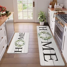 Kitchen Anti Fatigue Rug Set of 2, Ergonomic Standing Kitchen Mat Set 2PCS, F...