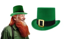 Nicky Bigs Novelties Deluxe St. Patrick’s Day Green Leprechaun Top Hat Tal
