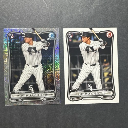 2026 Bowman Munetaka Murakami Chrome Mojo Refractor (RC) #9 White Sox + Base RC