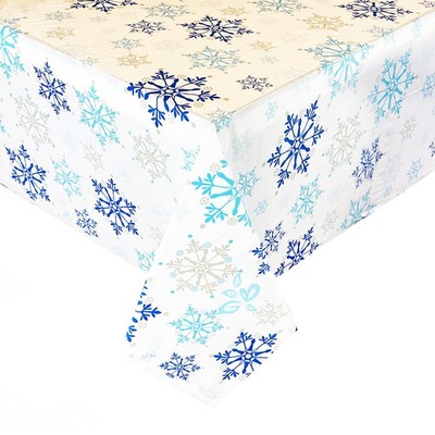 Premium Disposable Table Cover, Frozen, elsa, Snowflake, Crystal, Parties, Wi...
