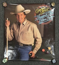 George Strait Poster Beyond The Blue Neon Vintage 1989 MCA Records Promo 34x35