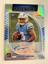 OMARION HAMPTON 2025 Donruss Optic Hidden Potential Silver Prizm RC AUTO #/199