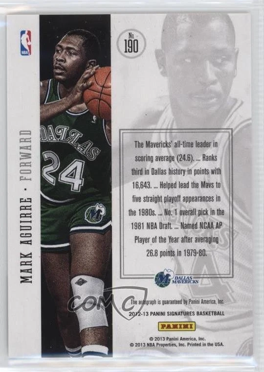 2012-13 Panini Signatures Mark Aguirre #190 Auto - Image 2 of 2