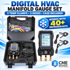Intelligent Digital HVAC Manifold Gauge Set, Pressure Leak Tester & Vacuum Gauge